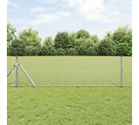 Welded Wire Fence Silver 0.8x50m Galvanised Steel Outdoor Garden Barrier