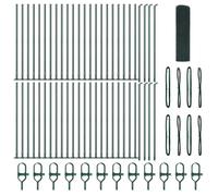 Welded Wire Fence with Concrete Base Mesh Post Garden Posts Outline vidaXL