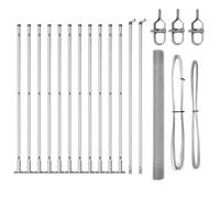 Welded Wire Fence with Concrete Base Mesh Post Garden Posts Outline vidaXL