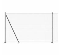 vidaXL Welded Wire Fence with Concrete Base 10 x 1.5 m (W x H)