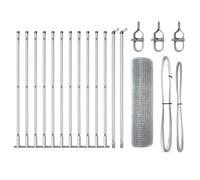 Welded Wire Fence with Concrete Base Mesh Post Garden Posts Outline vidaXL