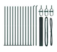 Fence Post Steel Outdoor Barrier Garden Modern Terrace Strong Support vidaXL