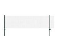 vidaXL Welded Wire Fence with Post 50 x 0.6 m PVC-Coated Steel Green