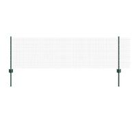 vidaXL Welded Wire Fence with Post 100 x 0.6 m PVC-Coated Steel Green