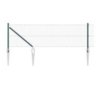 Welded Wire Fence with Spikes Mesh Steel Panels Outdoor Enclosure Iron vidaXL