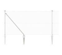 Welded Wire Fence with Spikes Mesh Steel Panels Outdoor Enclosure Iron vidaXL
