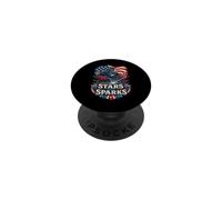 Welder American Flag Stars Sparks PopSockets Adhesive PopGrip