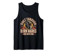 Welder Built Through Burn Marks Overtime Tank Top