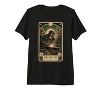 Welder Dad Funny Tarot Card Welding Premium T-Shirt