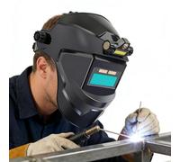 Welder Face Hood - Solar Auto Darkening Helmet, Adjustable Shade, Arc Sensor Gear, Pipe Welding Shield, Industrial Safety Equipment, Heat Resistant Cover | Professional Use Tool for Factory