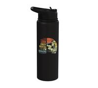 Welder Gifts Look Away Mortal I'm Working Funny Welding Stainless Steel Insulated Water Bottle
