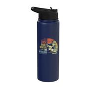 Welder Gifts Look Away Mortal I'm Working Funny Welding Stainless Steel Insulated Water Bottle