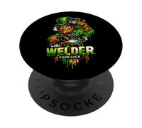 Welder Leprechaun | St. Patrick's Irish Luck Dude Guy Man PopSockets Adhesive PopGrip