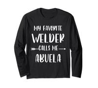 Welder My Favorite Welder Calls Me Abuela Vintage Xmas Long Sleeve T-Shirt
