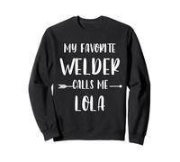 Welder My Favorite Welder Calls Me Lola Vintage Xmas Sweatshirt