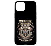 Welder Vintage Being Nice To People Who Think They Know Job Case for iPhone 15 Plus