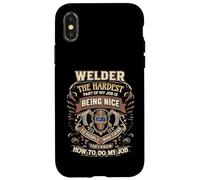 Welder Vintage Being Nice To People Who Think They Know Job Case for iPhone X/XS