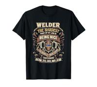 Welder Vintage Being Nice to People Who Think They Know Job T-Shirt