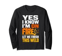 Welder Welding Helmet Finish The Weld Long Sleeve T-Shirt