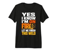 Welder Welding Helmet Finish The Weld Premium T-Shirt