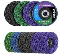 WelderElite 12 Pack 4 Kinds Paint Strip Discs 4"x5/8" Angle Grinder Stripper Wheels for Removing Paint Rust and Oxides of Metal and Wood Surfaces