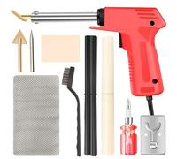Welders 30W-100W Plastic Welder Soldering Iron for Plastic Hot Stapler Plastics Hole Repairing Tool Set Plastic Welding(Red Color)