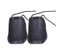 Welder's Anti-Smash Lace-Up Shoe Covers Heat Insulation Protective Leather Boot Covers Black