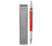 Welders Pencil - 12 Silver Round Refills 2.0 Mm Construction Pencil | Metal Marker Mechanical Welding Pencil | Silver Streak Welders Pencil For Metal Work, Welders, Plumbers