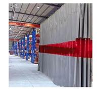 Welding ain - Flame Retardant Divider Blanket with Red View Window & Grommets for Warehouse and Car Repair (2.1 x 2.5 m)