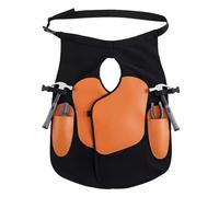 Welding Apron Faux Leather Welding Apron with Shoulder Strap - Farrier Apron Adjustable Protective Pants with Knee Pad - Artificial Leather Protective Pants for Men and Women