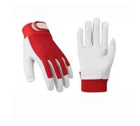 Welding Apron, Welding Gloves Safety Protect Anti-Static Heat Shield Soft Pigskin Elastic Knitted Work(Rosso)