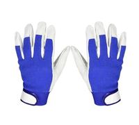 Welding Apron, Welding Gloves Safety Protect Anti-Static Heat Shield Soft Pigskin Elastic Knitted Work(Blu)