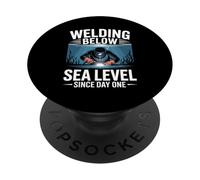 Welding Below Sea Level Since Day One Underwater Welder PopSockets Adhesive PopGrip