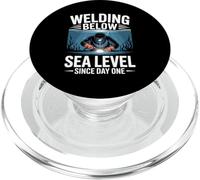 Welding Below Sea Level Since Day One Underwater Welder PopSockets PopGrip for MagSafe