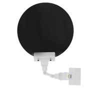 Welding Blackout Panel 18cm Round Auto Darkening Light Blocking Plate for Argon Arc Welding and Various Applications Adjustable Clip On Protective Guard Black (White)