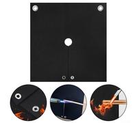 Welding Blanket Heat Shield Mat for Copper Pipe Soldering - 12x12 Inch Fire-Resistant Silicone-Coated Fiberglass Flame Protector Pad with Cut