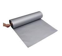 Welding Blanket Roll 39in Width, Tarpaulin Flame Retardant Waterproof Fireproof Wear Resistant Silicone Coating, Covered Equipment, Ship, Car, Roof, Cuttable (Color : Silver Grey, Size : 0.6mm)
