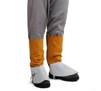 Welding Boot Covers Made of Thick Cowhide, Heat Resistant Spats with Adjustable Strips for Industrial Safety(Yellow and white)