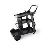 Welding Cart 3 Layer Welding Cart With Swivel Wheel Safety Chain Cutter Rolling Tank Storage For Welding Machine