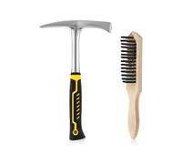 Welding Chipping Hammer and Wire Brush, Heavy Duty Steel Slag Hammer with Wire Brush Slag Removal Tool for Welders