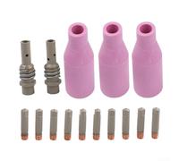 Welding Consumables Kit 15PCS for 15AK and MB15 Torch Models Copper Based Nozzles and Coating Tips for Industrial For MIG MAG Applications (0.6mm)