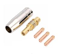 Welding consumables kit for MB15 15AK includes 5 MIG contact tips and protective nozzle with tip holder, contact tip diameters from 0 6 to 1 2mm for various welding machines (0.9)