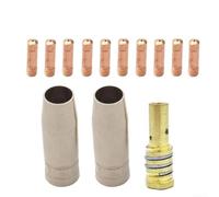 Welding Consumables Kit for MIG-14AK With 2 Nozzles 1 Tip Holder and 10 Tips for Steady Deposition Rate and Bead Shape Control (0.8mm)