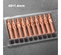Welding Contact Tips 10 Pack 45mm Copper Feed Nozzle 8.8mm | Supplied in a 10-pack of 45mm chromium zirconium copper replacement tips with an 8.8mm outer diameter for smooth wire