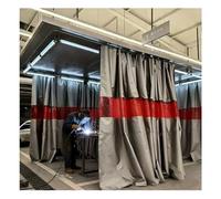 Welding Curtain with Red Viewing Window, Fireproof Retractable Welding Curtains and Screens, Flame Retardant Welding Blankets for Workshop, for Industrial Partitions(9x3m/29.5x9.8ft)