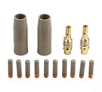 Welding Efficiency 14PCS Coating Protection Nozzle Set for 15AK, Lightweight Design with Advanced Copper Electrode Clip