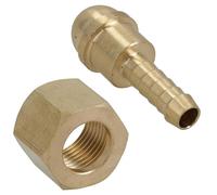 Welding Gas Hose Connector 1/4 Hose Tail with 3/8 BSP Right Handed Thread 1pc