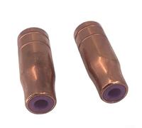 Welding Gas Nozzle Replacement for 15AK 14 15 150 Burner Types Fit Most Standard MIG/MAG Cored Wire Torches Dual Material Copper and Pottery 2 Pack