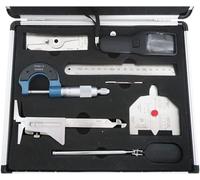 Welding Gauge Kit, 7-Piece Stainless Steel Inspection Tools for Bevel Angles, Weld Height, Undercut & Gap Measurements in Boiler, Ship, Pressure Vessel, Pipeline