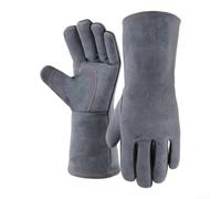 Welding Gauntlets 16 Inch for Wood Stove Fireplace | for durable 1.2mm leather, abrasion resistant, puncture for proof, flexible grip, protects against sparks and heat